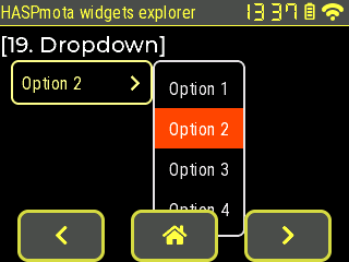 HASPmota dropdown