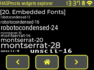 HASPmota fonts