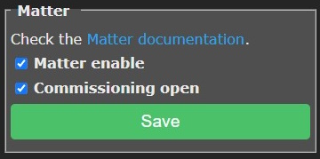 Matter configuration