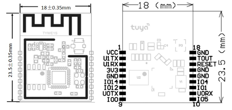 TYWE1S Pinout