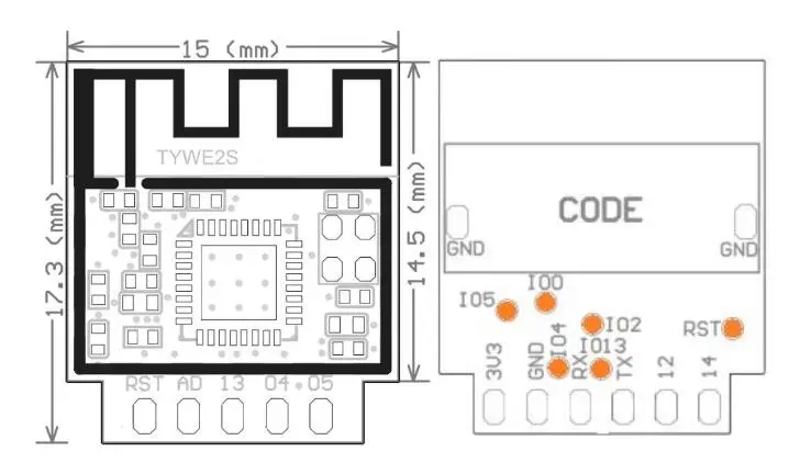 TYWE2S Pinout