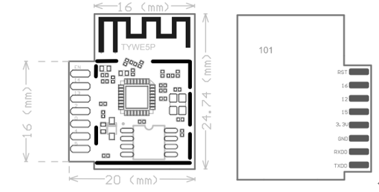 TYWE5P Pinout