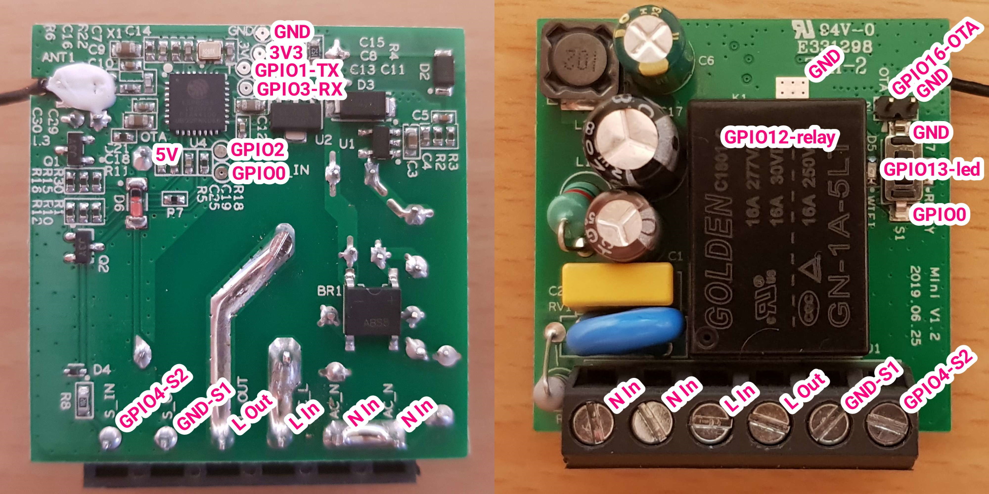 Sonoff Mini Pinout