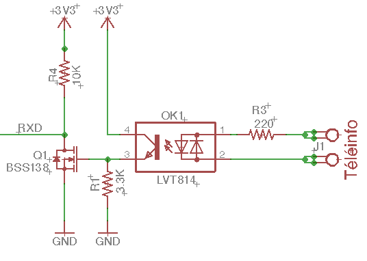 Basic teleinfo Schematics